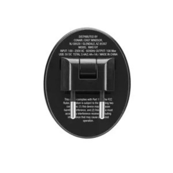 Travel Smart by Conair EU Adapter Plug with Outlet and 2 USB Ports - Picture 7 of 10